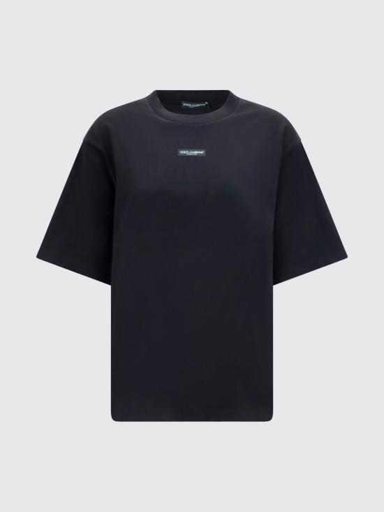 26FW 돌체앤가바나 반팔 티셔츠 F8V78THU7MA N0000 Black - DOLCE & GABBANA