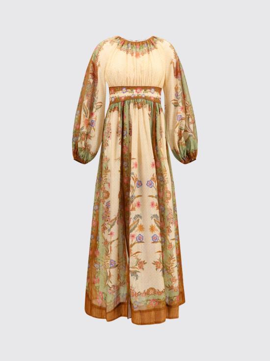 26FW 짐머만 롱 원피스 5947DSS262 CKSF Yellow Cream - ZIMMERMANN
