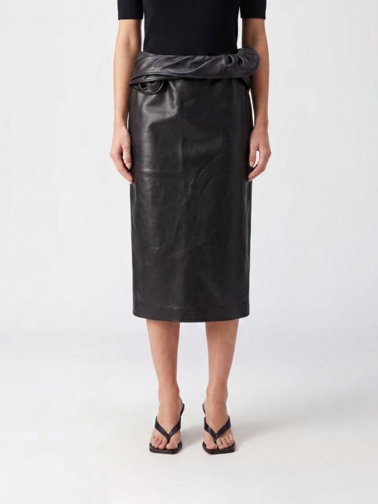 26SS 마그다뷰트림 롱 스커트 263526 Black