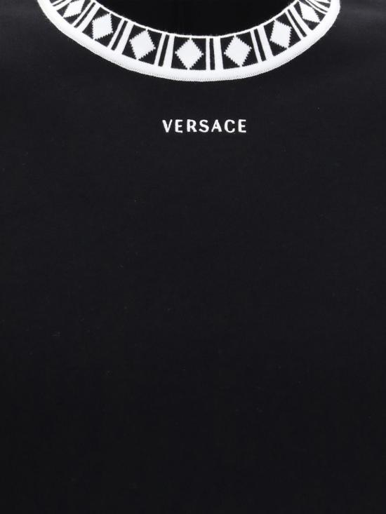 26FW 베르사체 반팔 티셔츠 10257701A18356 1B000 Black - VERSACE