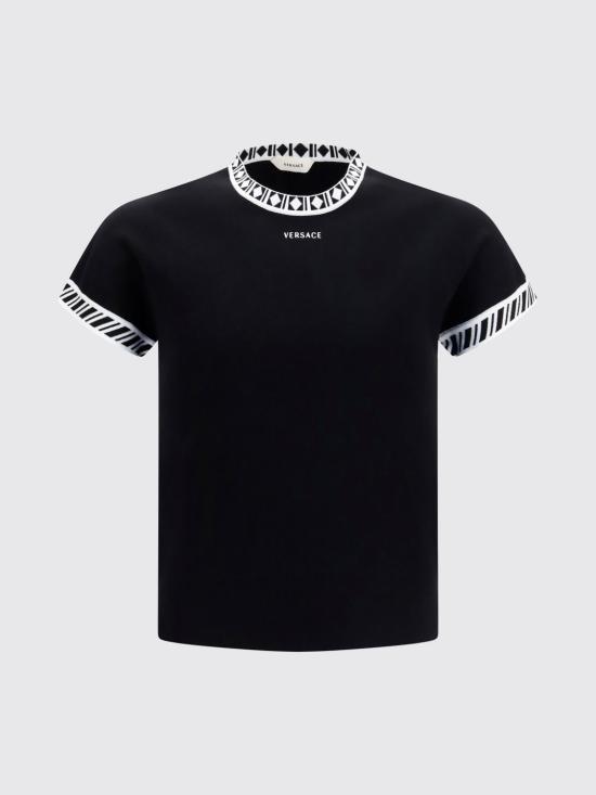 26FW 베르사체 반팔 티셔츠 10257701A18356 1B000 Black - VERSACE