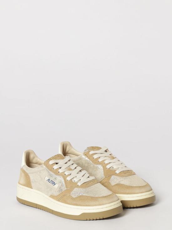 26FW 오트리 메달리스트 로우 레더 스니커즈 AULW YB01 Beige - AUTRY