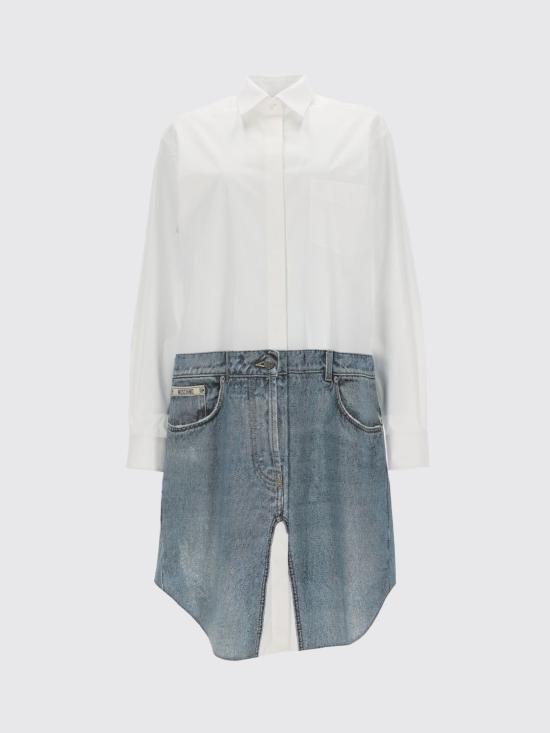 26SS 모스키노 롱 원피스 04620531 1001 White - MOSCHINO