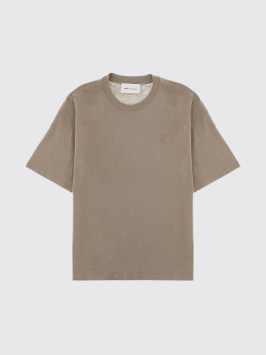 26SS 아미 하트 로고 코튼 자수 티셔츠 UTS341726A 036 Beige - AMI