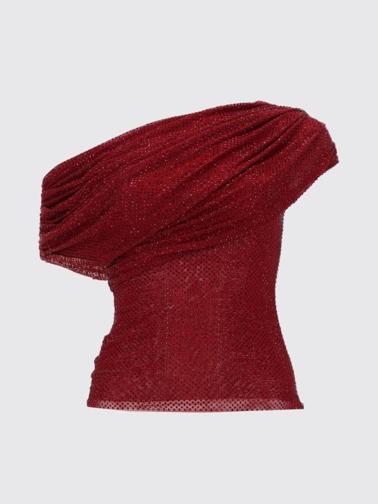 26SS 셀프 포트레이트 민소매 티셔츠 RS26002TABU Burgundy - SELF PORTRAIT