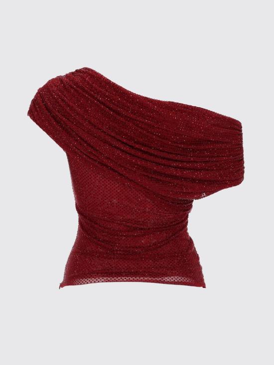 26SS 셀프 포트레이트 민소매 티셔츠 RS26002TABU Burgundy - SELF PORTRAIT