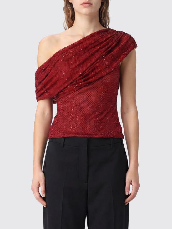 26SS 셀프 포트레이트 민소매 티셔츠 RS26002TABU Burgundy