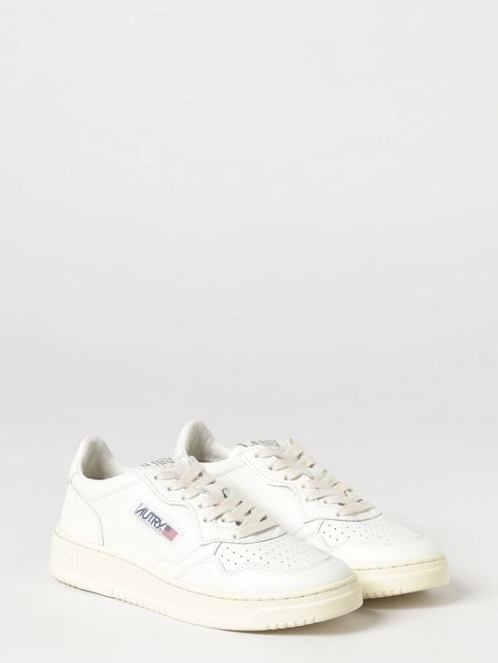 26FW 오트리 메달리스트 로우 레더 스니커즈 AULW LL15 Bianco 4 - AUTRY