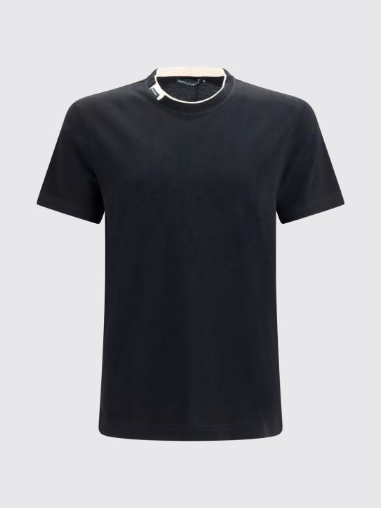 26FW 돌체앤가바나 반팔 티셔츠 G8TW5TFU7EQ N0000 Black - DOLCE & GABBANA