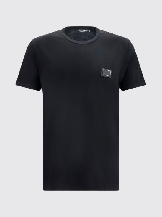 26FW 돌체앤가바나 반팔 티셔츠 G8PV1TG7Q1Q N0000 Black - DOLCE & GABBANA
