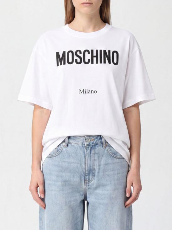 26SS 모스키노 반팔 티셔츠 07190541 1001 White