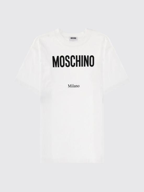 26SS 모스키노 반팔 티셔츠 07190541 1001 White - MOSCHINO