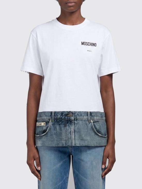 26SS 모스키노 반팔 티셔츠 07230541 1001 White