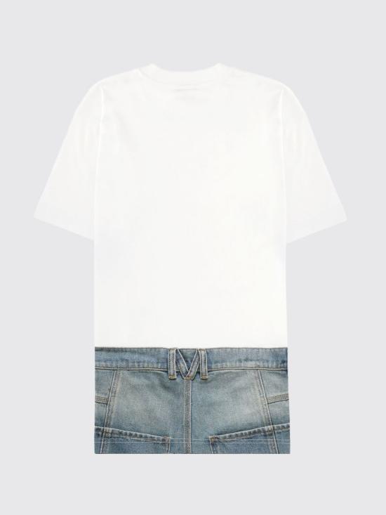 26SS 모스키노 반팔 티셔츠 07230541 1001 White - MOSCHINO
