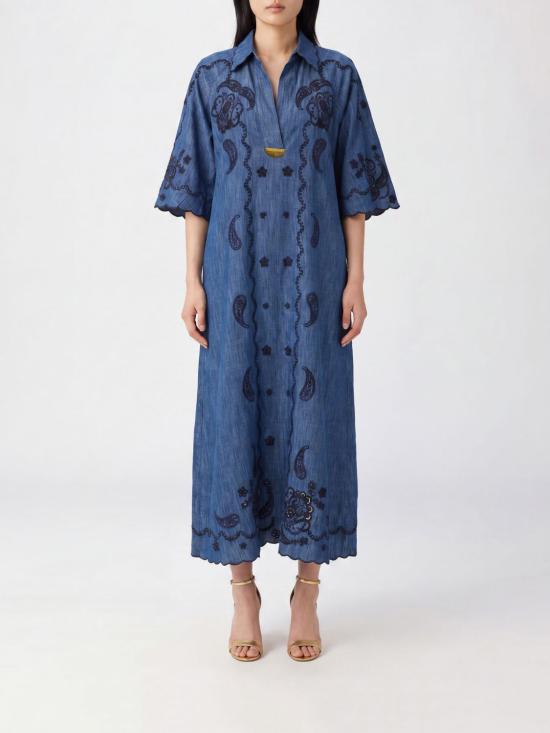 26FW 짐머만 롱 원피스 8358DSS261 BLU Blue