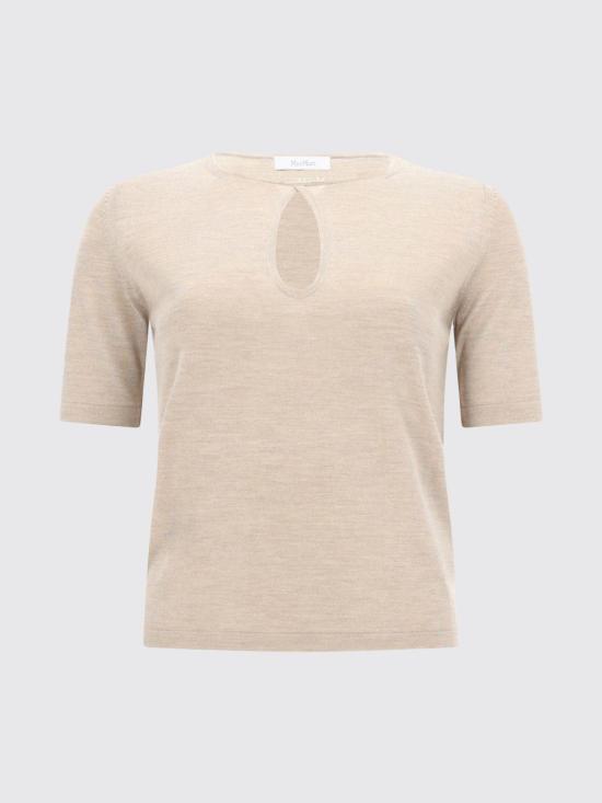 26SS 막스마라 반팔 티셔츠 2611361029600 001 Beige - MAX MARA