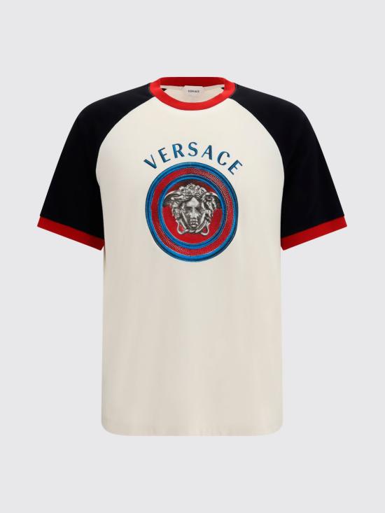 26FW 베르사체 반팔 티셔츠 10255991A18502 2W0K0 White - VERSACE