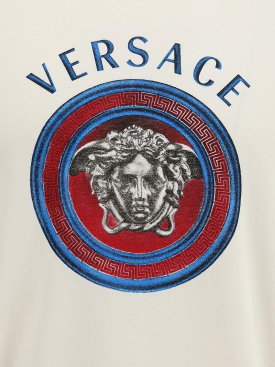 26FW 베르사체 반팔 티셔츠 10255991A18502 2W0K0 White - VERSACE