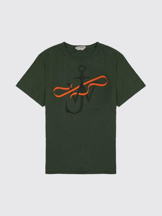 26SS JW앤더슨 리본 앵커 티셔츠 JT0320PG1937 500 Green - JW ANDERSON