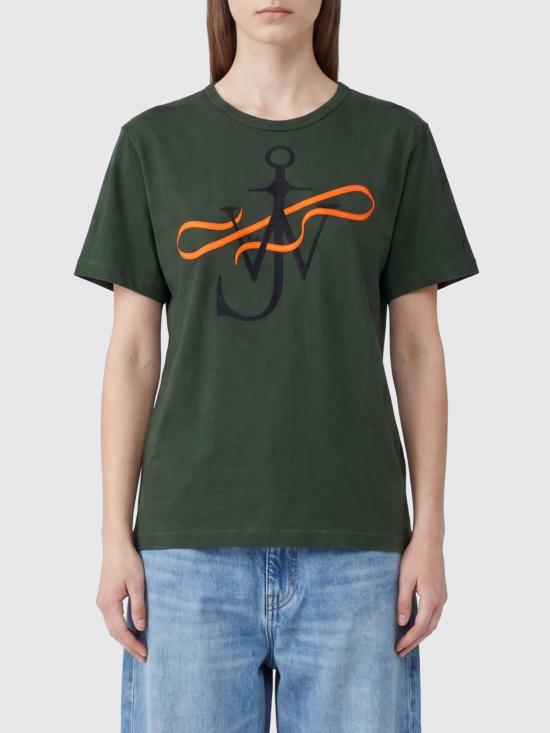 26SS JW앤더슨 리본 앵커 티셔츠 JT0320PG1937 500 Green
