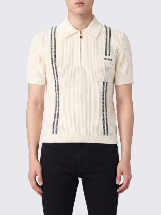 26FW 베르사체 폴로 티셔츠 10253531A18352 1W010 White