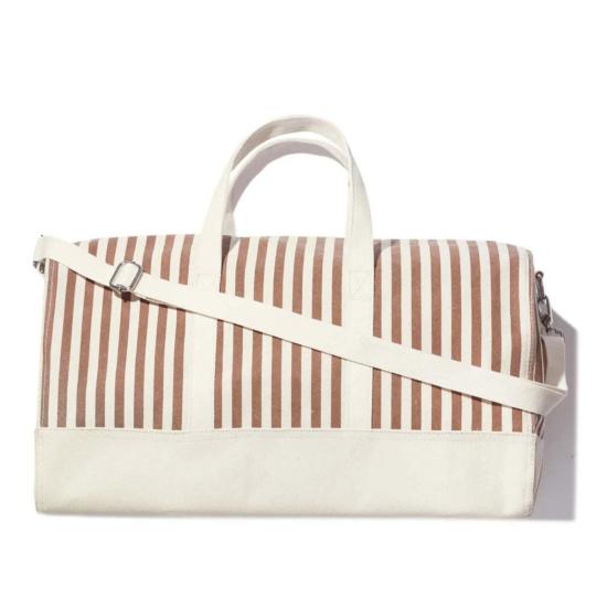  큘 토트백 Kule The All Over Striped Duffle Bag Sand/Canvas Mini Stripe - KULE