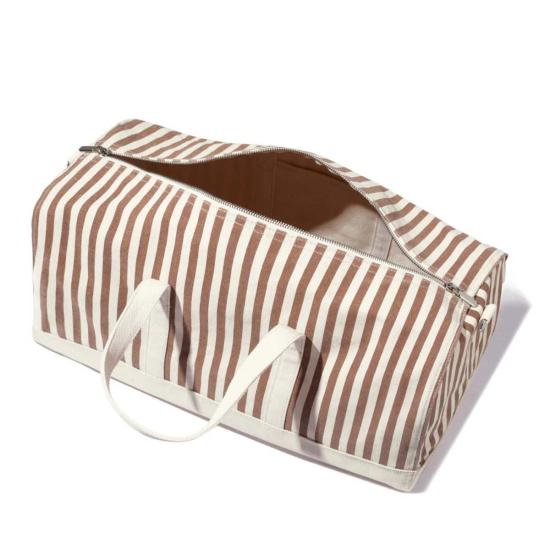  큘 토트백 Kule The All Over Striped Duffle Bag Sand/Canvas Mini Stripe - KULE