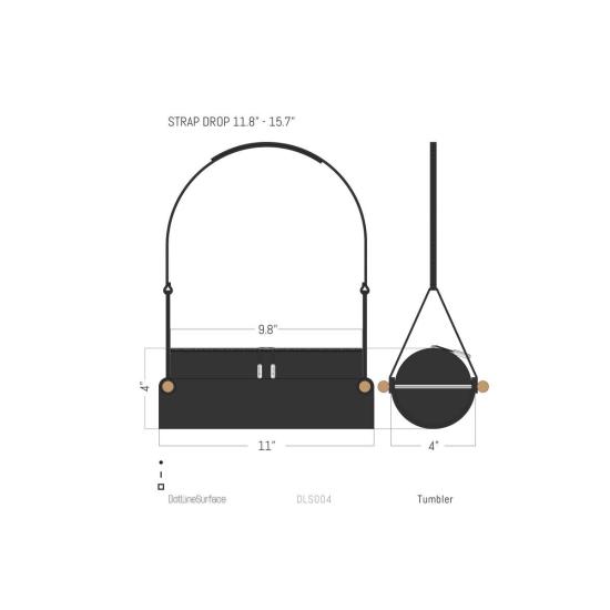  Dotlinesurface 크로스백 도트라인서페이스 텀블러 백 카라멜 - OTHER BRANDS