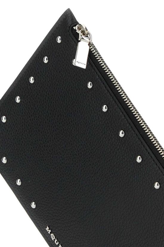  알렉산더 맥퀸 남성지갑 블랙 가죽 파우치 지갑 - ALEXANDER MCQUEEN