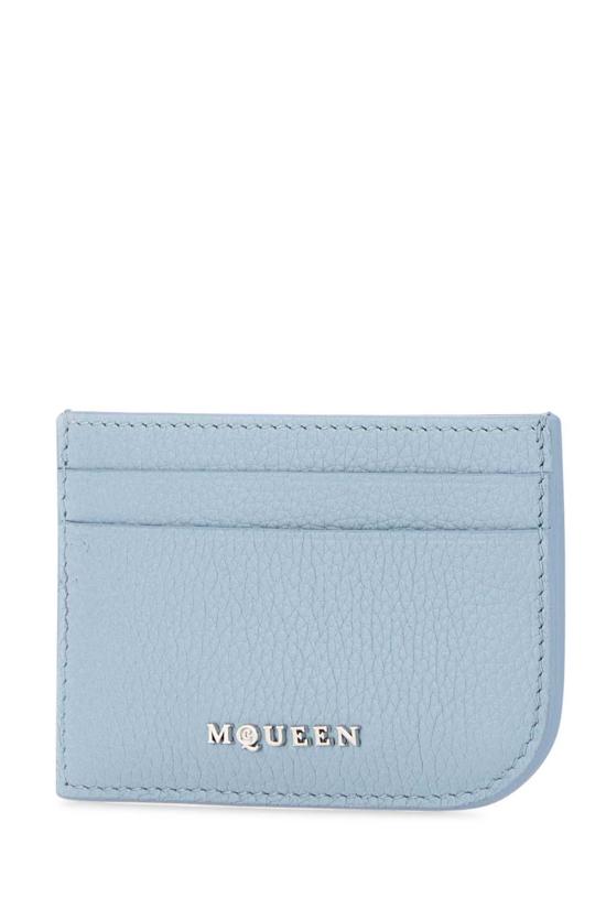  알렉산더 맥퀸 카드지갑 연한 파란색 가죽 카드 지갑 - ALEXANDER MCQUEEN