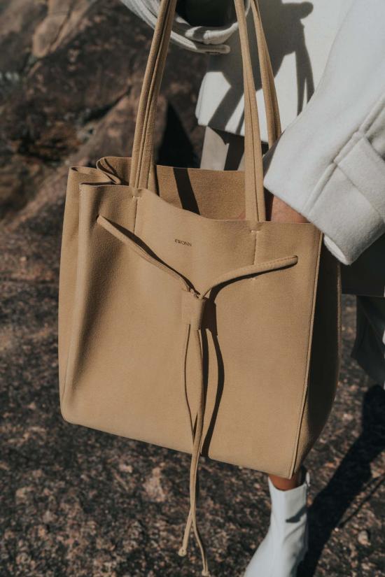  Kwonn 토트백 권 쇼퍼백 카멜 - OTHER BRANDS