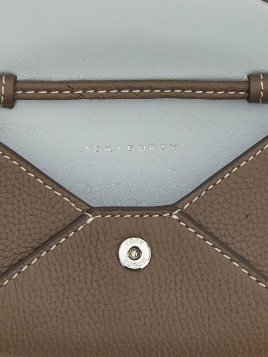  토리버치 크로스백 토리 버치 카우하이드 카드홀더 브라운 - TORY BURCH