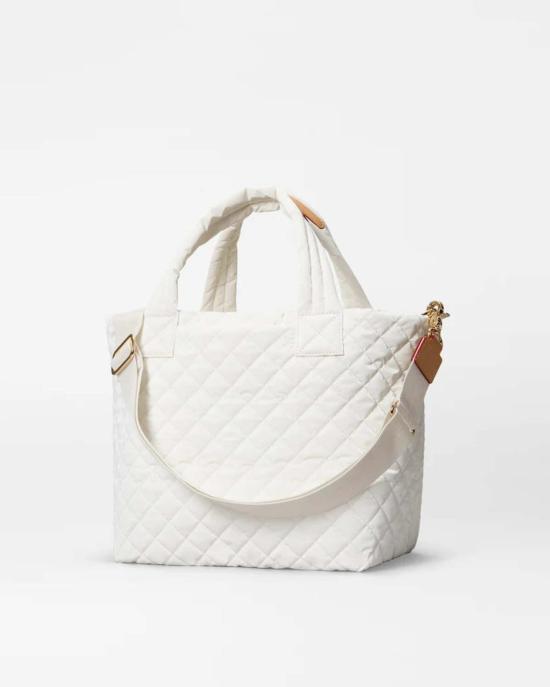  mz wallace 토트백 Mz Wallace Small Metro Tote Deluxe Chalk Liquid - MZ WALLACE