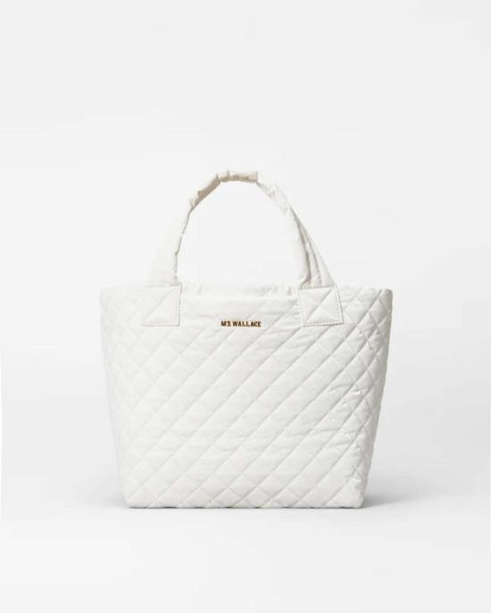  mz wallace 토트백 Mz Wallace Small Metro Tote Deluxe Chalk Liquid