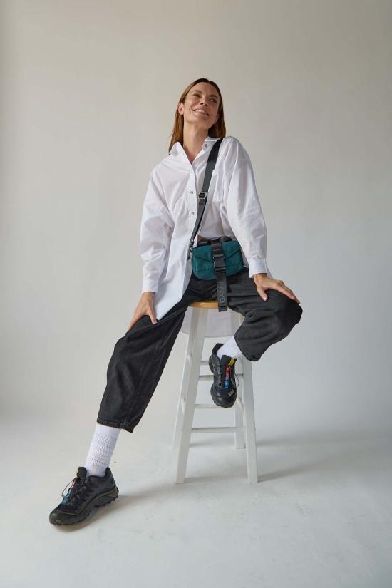  가니 토트백 리사이클드 테크 미니 사첼 포레스트 나이트 - GANNI