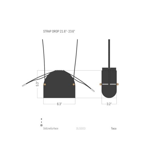  Dotlinesurface 크로스백 도트라인서페이스 타코백 블랙 - OTHER BRANDS
