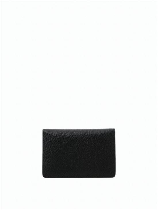  마르지엘라 지갑 메종  텍스처드 카프 레더 바이폴드 카드  블랙 - MAISON MARGIELA