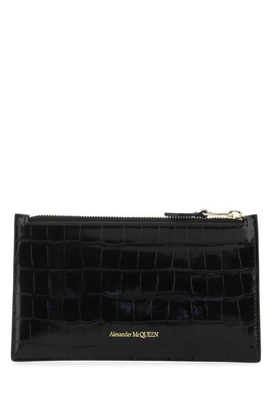  알렉산더 맥퀸 카드지갑 가죽 파우치 뷰티 케이스 블랙 - ALEXANDER MCQUEEN