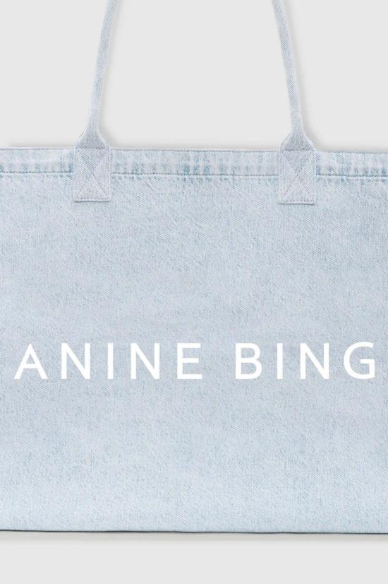 애니빙 토트백 아니네 빙 레오 캔버스  루시드 블루 - ANINE BING