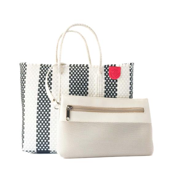  틴 마린 크로스백 제브라 미디엄 우븐 리조트 크로스바디 백 - TIN MARIN