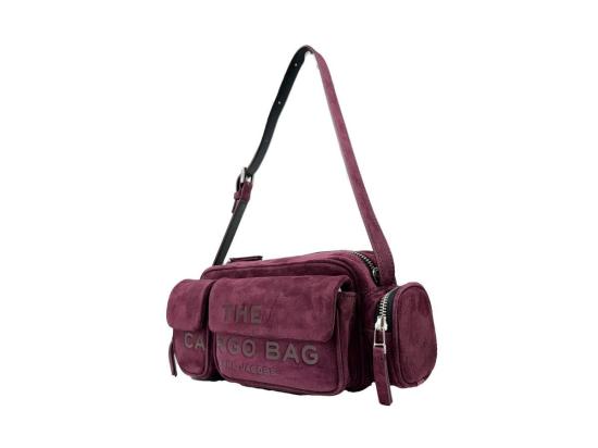  마크제이콥스 크로스백 마크 제이콥스 카고 스웨이드 숄더백 실버 - MARC JACOBS