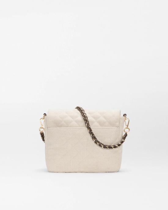  mz wallace 크로스백 Mz Wallace 미디엄 크로스비 락 크로스바디 샌디 린넨 - OTHER BRANDS