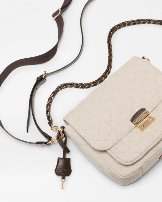  mz wallace 크로스백 Mz Wallace 미디엄 크로스비 락 크로스바디 샌디 린넨 - OTHER BRANDS