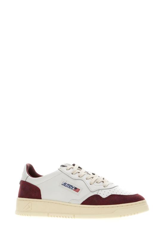 26FW 오트리 메달리스트 로우 레더 스니커즈 AULWFT20 WHTBORGOGNA WHITE BORGOGNA - AUTRY