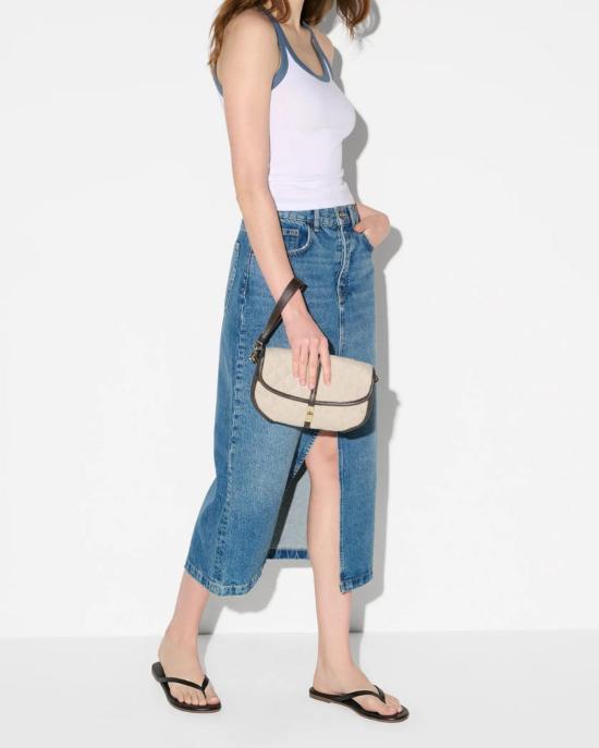  엠지 월리스 클러치/파우치 Mz Wallace Small Astor Convertible Clutch Sandy Linen - MZ WALLACE