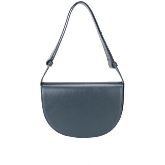  비스크 숄더백 Hvisk Cliff Gloss Structure Bag Graphite Green
