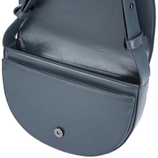  비스크 숄더백 Hvisk Cliff Gloss Structure Bag Graphite Green - HVISK