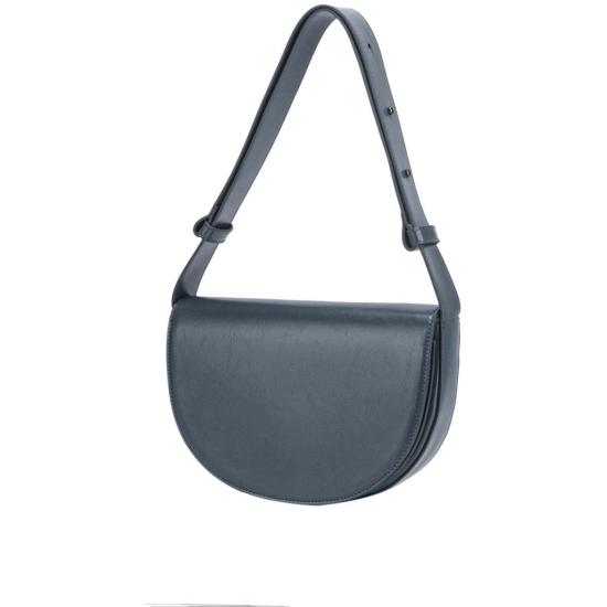  비스크 숄더백 Hvisk Cliff Gloss Structure Bag Graphite Green - HVISK