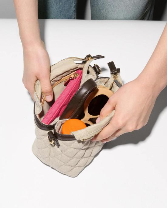  mz wallace 크로스백 Mz Wallace Mini Astor Top Handle Bag Sandy Linen - OTHER BRANDS