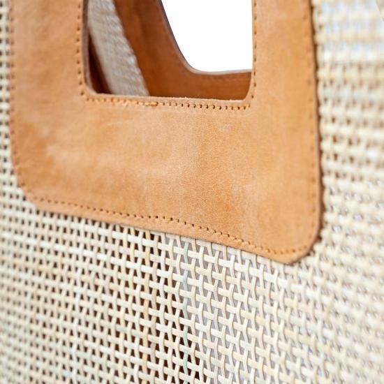  The Artisan & Company 토트백 아티잔앤컴퍼니 칸느 라탄 탑 핸들 백 (탠 색상) - OTHER BRANDS
